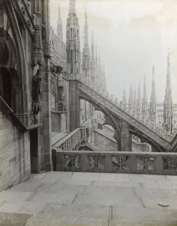 Door leading onto roof, Milan Cathedral, Milan, Italy