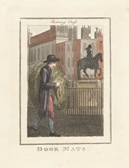 Edward Edwards Prints: Door-mat seller in Charling Cross, London, 1805