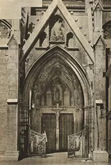 Door of Notre Dame church, Dinant, Belgium