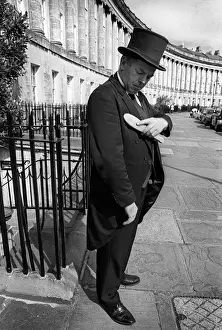 Brushing Prints: The doorman at The Royal Crescent Hotel, Bath, Somerset