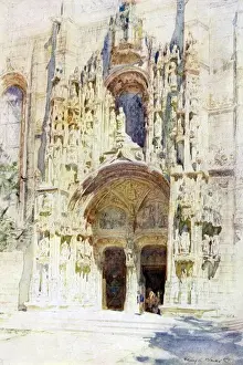 Vasco Prints: Doorway of the Monastery at Belem, Portugal