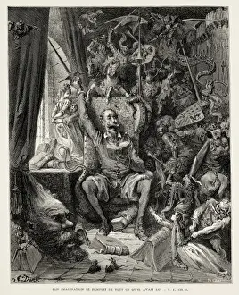 Novels Prints: Dore, Paul Gustave (1832-1883). Don Quixote reading
