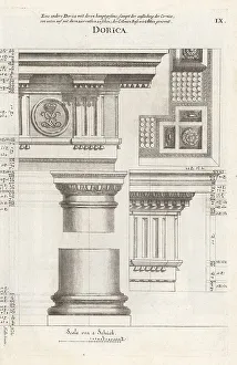 Johann Franck Prints: Doric order column with entablature
