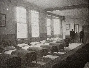 Dormitory at St Marylebone Workhouse, London