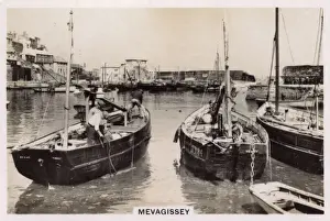 Fisher Prints: The Double Harbour of Mevagissy, Cornwall - Fishing Boats