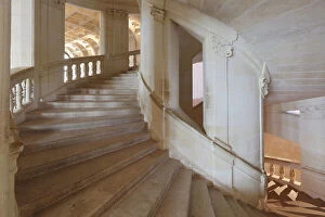 Francois Collection: Double helix staircase, Chateau de Chambord, Loire Valley