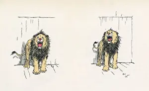 Double page illustration, Mrs Ticklers Caravan