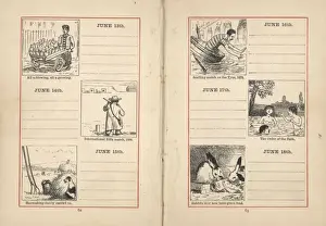 Double page spread in a diary for 13-18 June