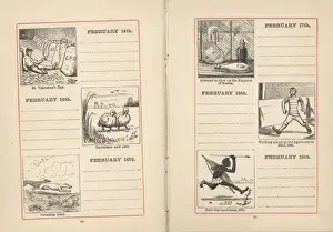 Double page spread in a diary for 14-19 February