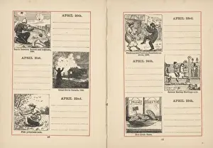 Double page spread in a diary for 20-25 April
