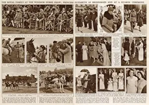 Inspection Prints: Double page spread from The Illustrated London News showing photographs of the royal
