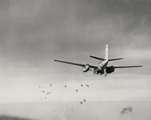 Douglas A-25 Invader bomber over Germany, April 1945