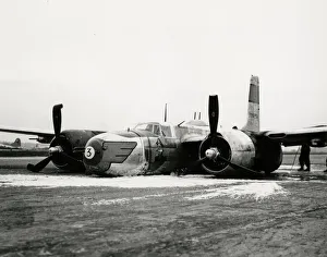 Beaumont Prints: Douglas A-26 Invader of 386th bomb group, crash landing
