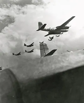 Douglas A-26 Invader aircraft over Germany April 1945 Douglas A-26 Invader aircraft over Germany April 1945