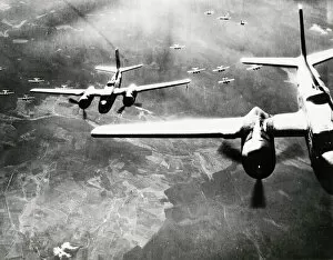 Dropping Gallery: Douglas a-26 Invader bombers close to Bonn, Germany