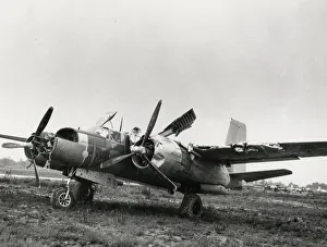 Badly Prints: Douglas A-26 Invader, light bomber, at Great Dunmow, Essex