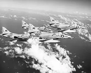 Four Douglas A-4B Skyhawks 142736 144888 144916 & 144949