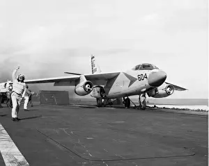 Catapult Prints: A Douglas A3D-2 Skywarrior 138968 on the catapult