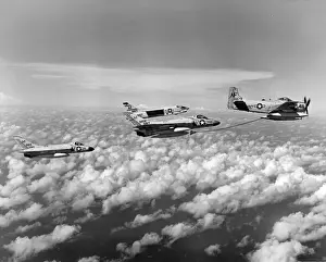 A Douglas AD-6 Skyraider 139678 of VA-65 refuelling