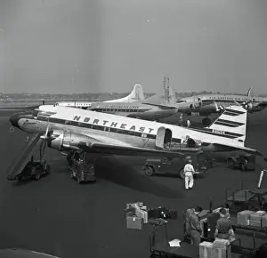 Northeast Prints: Douglas C-47 N65134 Northeast La Guardia 1954