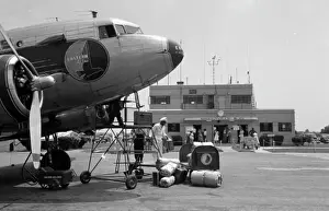 Greenville Prints: Douglas DC-3 of Eastern-nose close up at Greenville, N