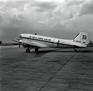 Gatwick Prints: Douglas DC-3 G-AMSM Skyways Air Cargo Gatwick 1978