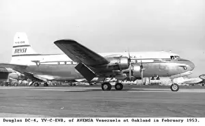 Oakland Prints: Douglas DC-4 of AVENSA at Oakland, California, Feb 53