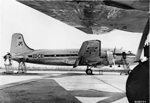 Sabena Prints: Douglas DC-4 OO-CBI of Sabena at Brussels Airport