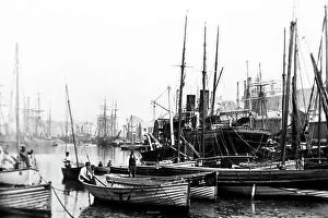 Douglas harbour, Isle of Man, early 1900s
