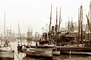 Douglas harbour, Isle of Man, early 1900s