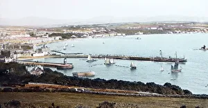 Douglas, Isle of Man, hand coloured photo, Victorian period