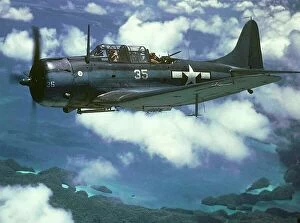 Pacific Collection: Douglas SBD-5 Dauntless -the stalwart US Navy carrier