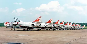 Douglas TA-4J Skyhawk flight-line of VT-7