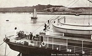Dover Collection: Dover Castle from Admiralty Pier, Kent