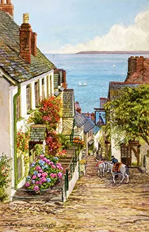 Narrow Prints: Down-Along, Clovelly, Devon