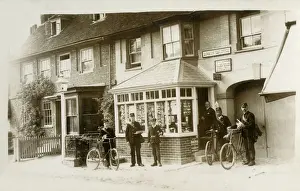 Wiltshire Prints: Downton, Wiltshire - The Post Office and full local staff
