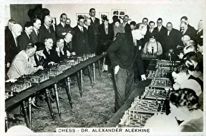 Chess Prints: Dr Alexander Alekhine, Champion Chess Player