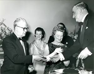 Kestrel Prints: Dr Archie ballantyne, RAeS Secretary, right, presents Si?