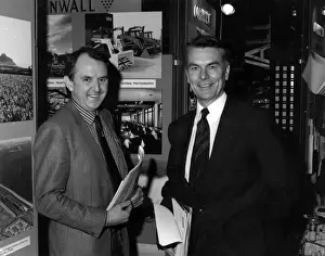 Owen Prints: Dr David Owen MP and Andrew Besley at exhibition, Cornwall