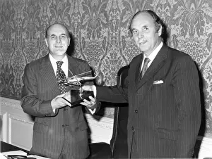 Hislop Prints: Dr George Steedman Hislop (right) RAeS President 1973-1974