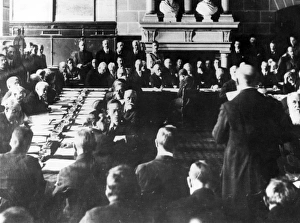Negotiation Collection: Dr Karl Renner, Austrian politician, St Germain Chateau