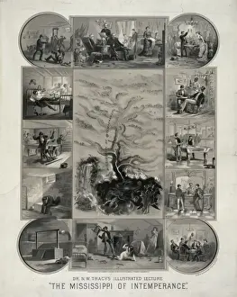 Intemperance Prints: Dr. N. W. Tracys illustrated lecture. The Mississippi of int