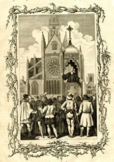 1760s Collection: Dr Shaw Preaching at St. Pauls Cross, London