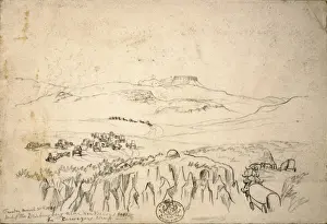 John Thomas Baines Prints: Drakensberg near Van Reenens pass