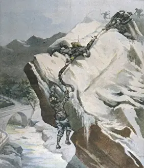 Mountaineer Prints: Dramatic Mountain Rescue