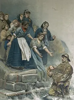 Life Boat Prints: Dramatic rescue of a young girl