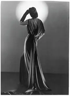 Gloves Prints: Draped Balenciaga Gown