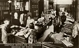 Greenock Prints: Drapery Store at Orphan Homes of Scotland, Bridge of Weir
