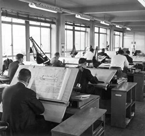 Engineering Collection: Draughtsmen at work