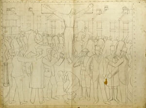 Drawing, An Allegory of Social Strife, by Archibald Ziegler